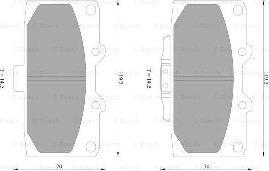 BOSCH 0 986 AB2 657 - Тормозные колодки, дисковые, комплект autosila-amz.com