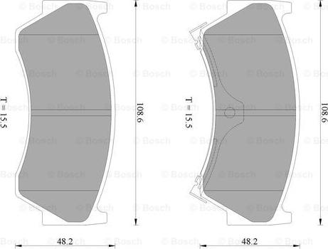 BOSCH 0 986 AB2 612 - Тормозные колодки, дисковые, комплект autosila-amz.com