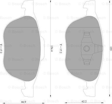 BOSCH 0 986 AB2 395 - Тормозные колодки, дисковые, комплект autosila-amz.com