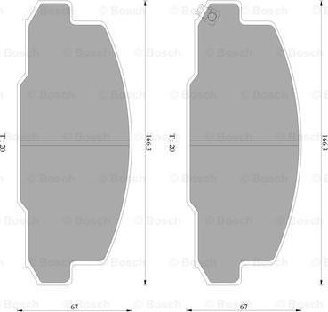 BOSCH 0 986 AB2 347 - Тормозные колодки, дисковые, комплект autosila-amz.com