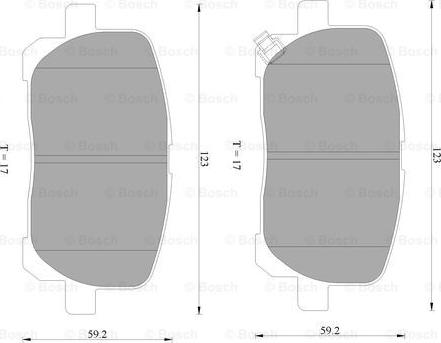 BOSCH 0 986 AB2 386 - Тормозные колодки, дисковые, комплект autosila-amz.com