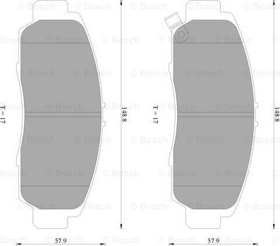 BOSCH 0 986 AB2 381 - Тормозные колодки, дисковые, комплект autosila-amz.com