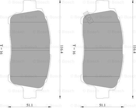 BOSCH 0 986 AB2 382 - Тормозные колодки, дисковые, комплект autosila-amz.com