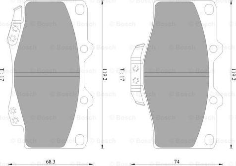 BOSCH 0 986 AB2 321 - Тормозные колодки, дисковые, комплект autosila-amz.com