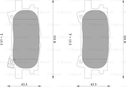 BOSCH 0 986 AB2 260 - Тормозные колодки, дисковые, комплект autosila-amz.com