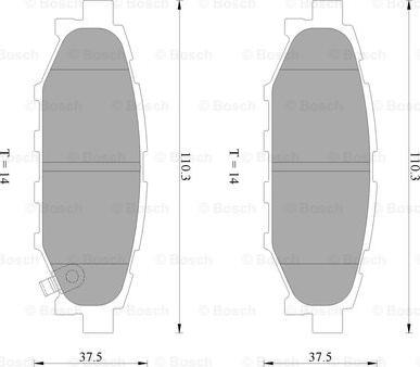 BOSCH 0 986 AB2 263 - Тормозные колодки, дисковые, комплект autosila-amz.com