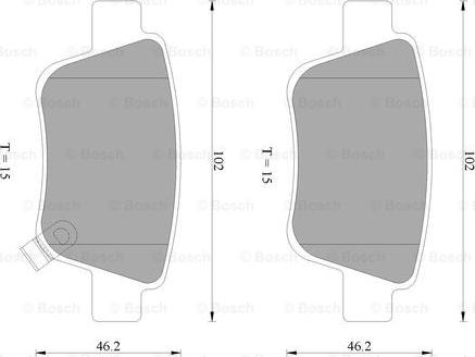 BOSCH 0 986 AB2 267 - Тормозные колодки, дисковые, комплект autosila-amz.com