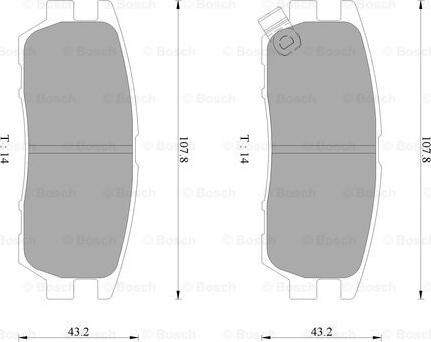 BOSCH 0 986 AB2 208 - Тормозные колодки, дисковые, комплект autosila-amz.com