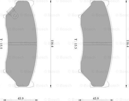 BOSCH 0 986 AB2 211 - Тормозные колодки, дисковые, комплект autosila-amz.com