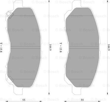 BOSCH 0 986 AB2 285 - Тормозные колодки, дисковые, комплект autosila-amz.com