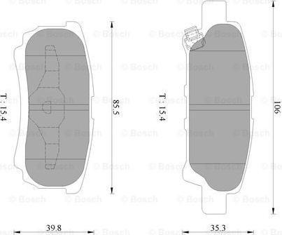 BOSCH 0 986 AB2 754 - Тормозные колодки, дисковые, комплект autosila-amz.com