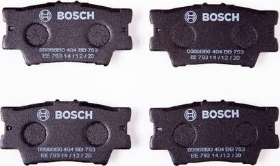 BOSCH 0 986 BB0 404 - Тормозные колодки, дисковые, комплект autosila-amz.com