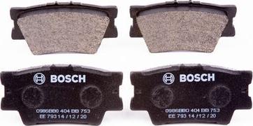 BOSCH 0 986 BB0 404 - Тормозные колодки, дисковые, комплект autosila-amz.com