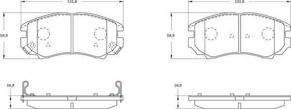 BOSCH 0 986 BB0 594 - Тормозные колодки, дисковые, комплект autosila-amz.com