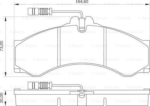 BOSCH 0 986 BB0 061 - Тормозные колодки, дисковые, комплект autosila-amz.com