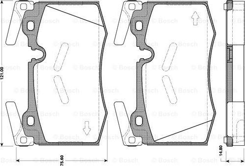 BOSCH 0 986 TB3 090 - Тормозные колодки, дисковые, комплект autosila-amz.com