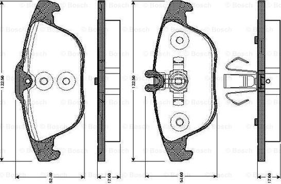 BOSCH 0 986 TB3 049 - Тормозные колодки, дисковые, комплект autosila-amz.com