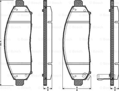 BOSCH 0 986 TB3 054 - Тормозные колодки, дисковые, комплект autosila-amz.com