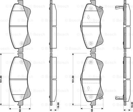 BOSCH 0 986 TB3 086 - Тормозные колодки, дисковые, комплект autosila-amz.com