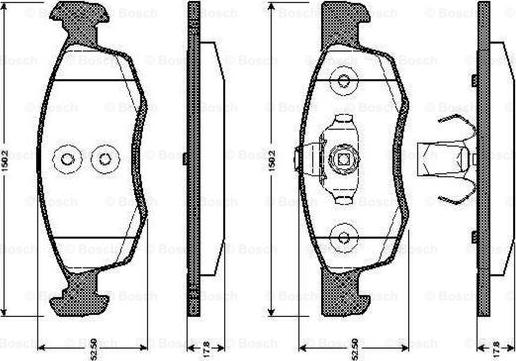 BOSCH 0 986 TB3 038 - Тормозные колодки, дисковые, комплект autosila-amz.com