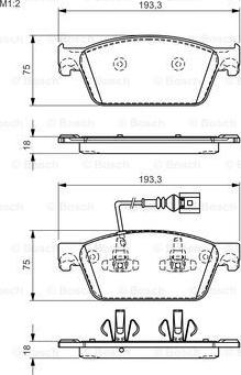 BOSCH 0 986 TB3 163 - Тормозные колодки, дисковые, комплект autosila-amz.com