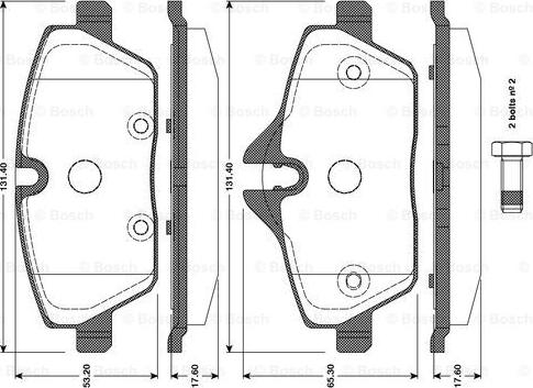 BOSCH 0 986 TB3 112 - Тормозные колодки, дисковые, комплект autosila-amz.com