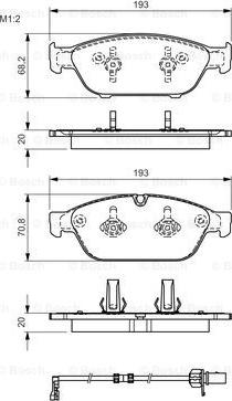 BOSCH 0 986 TB3 178 - Тормозные колодки, дисковые, комплект autosila-amz.com