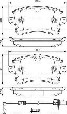 BOSCH 0 986 TB3 177 - Тормозные колодки, дисковые, комплект autosila-amz.com