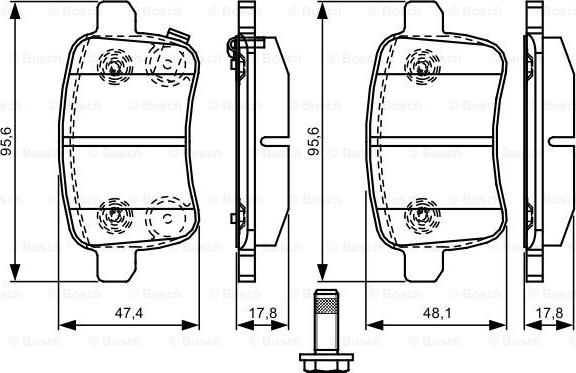 BOSCH 0 986 TB3 200 - Тормозные колодки, дисковые, комплект autosila-amz.com