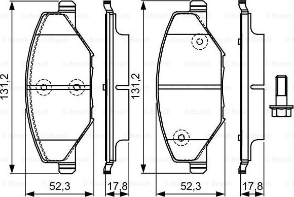 BOSCH 0 986 TB3 220 - Тормозные колодки, дисковые, комплект autosila-amz.com