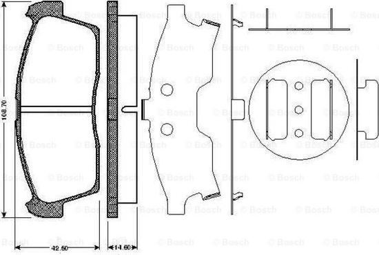 BOSCH 0 986 TB2 930 - Тормозные колодки, дисковые, комплект autosila-amz.com