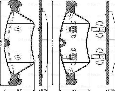 BOSCH 0 986 TB2 928 - Тормозные колодки, дисковые, комплект autosila-amz.com