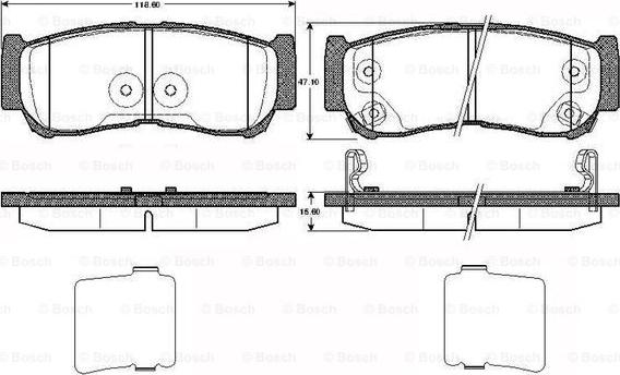 BOSCH 0 986 TB2 978 - Тормозные колодки, дисковые, комплект autosila-amz.com