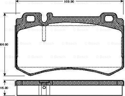 BOSCH 0 986 TB2 453 - Тормозные колодки, дисковые, комплект autosila-amz.com