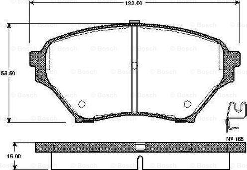 BOSCH 0 986 TB2 412 - Тормозные колодки, дисковые, комплект autosila-amz.com