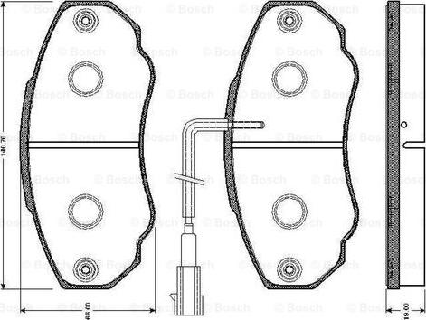 BOSCH 0 986 TB2 432 - Тормозные колодки, дисковые, комплект autosila-amz.com