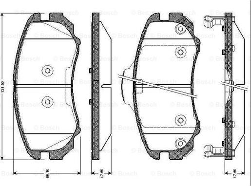 BOSCH 0 986 TB2 429 - Тормозные колодки, дисковые, комплект autosila-amz.com