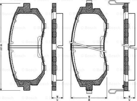 BOSCH 0 986 TB2 428 - Тормозные колодки, дисковые, комплект autosila-amz.com