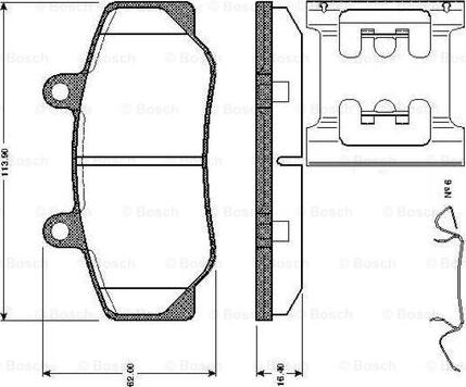 BOSCH 0 986 TB2 542 - Тормозные колодки, дисковые, комплект autosila-amz.com