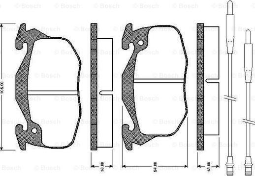 BOSCH 0 986 TB2 550 - Тормозные колодки, дисковые, комплект autosila-amz.com