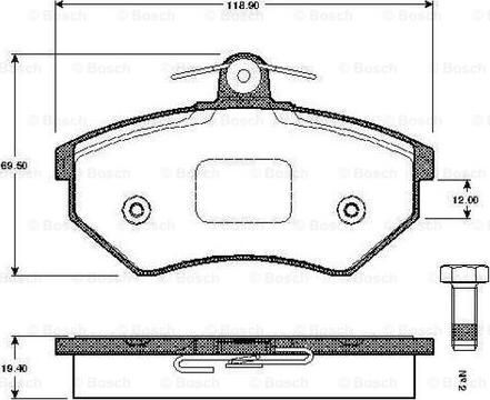 BOSCH 0 986 TB2 505 - Тормозные колодки, дисковые, комплект autosila-amz.com