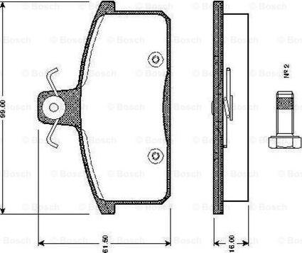 BOSCH 0 986 TB2 503 - Тормозные колодки, дисковые, комплект autosila-amz.com