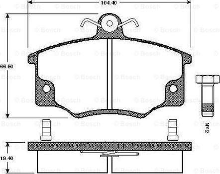 BOSCH 0 986 TB2 525 - Тормозные колодки, дисковые, комплект autosila-amz.com