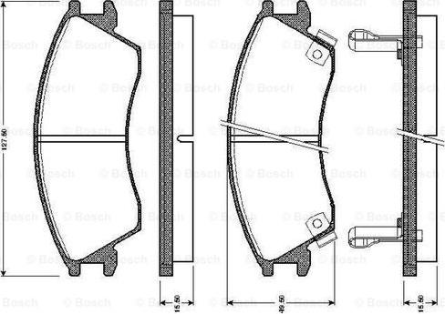 BOSCH 0 986 TB2 570 - Тормозные колодки, дисковые, комплект autosila-amz.com