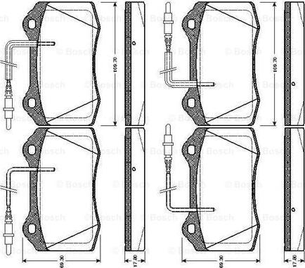 BOSCH 0 986 TB2 694 - Тормозные колодки, дисковые, комплект autosila-amz.com