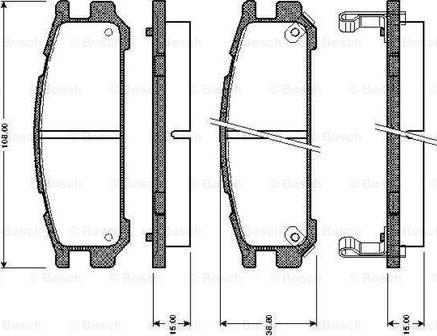 BOSCH 0 986 TB2 645 - Тормозные колодки, дисковые, комплект autosila-amz.com