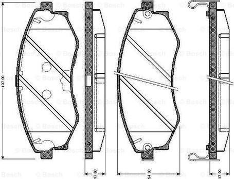 BOSCH 0 986 TB2 634 - Тормозные колодки, дисковые, комплект autosila-amz.com