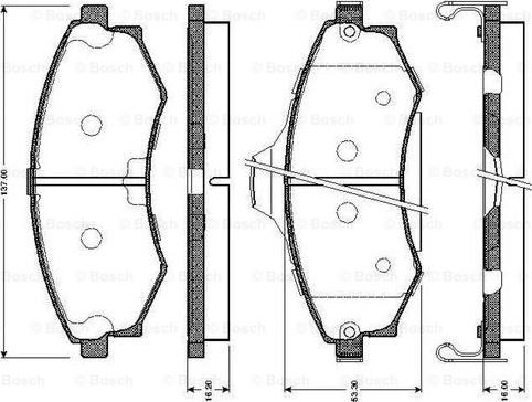 BOSCH 0 986 TB2 636 - Тормозные колодки, дисковые, комплект autosila-amz.com