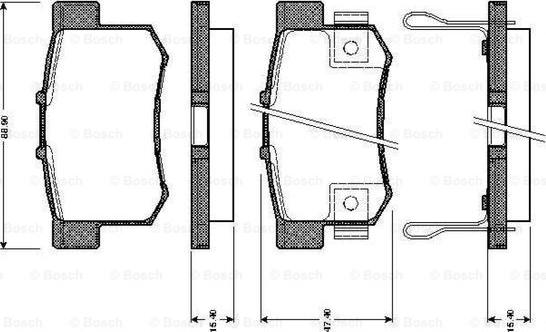 BOSCH 0 986 TB2 637 - Тормозные колодки, дисковые, комплект autosila-amz.com