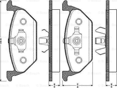 BOSCH 0 986 TB2 040 - Тормозные колодки, дисковые, комплект autosila-amz.com